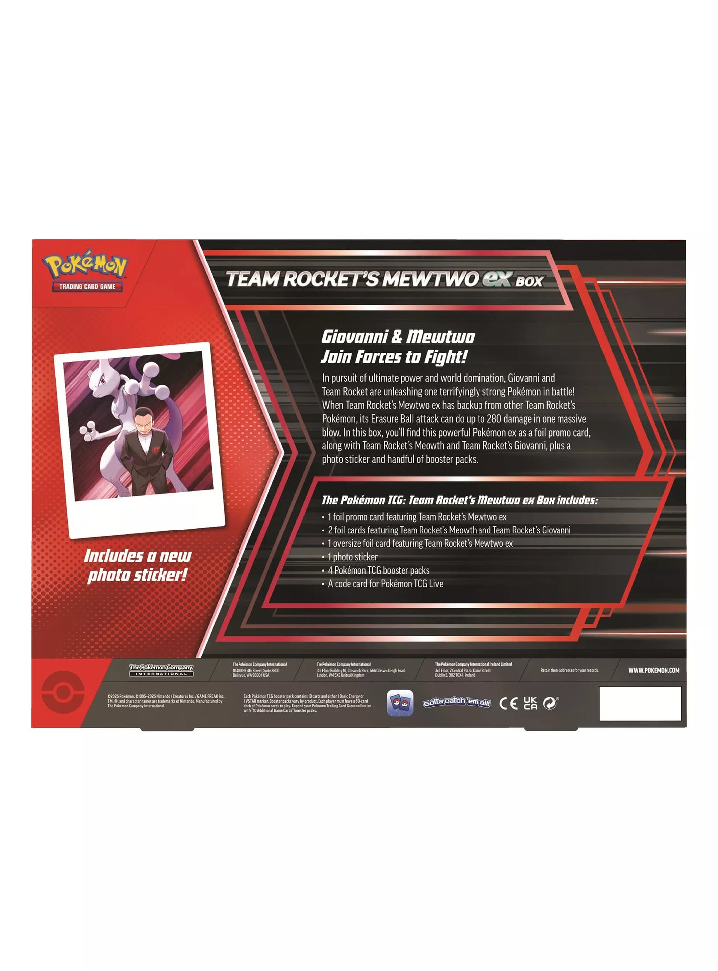 Pokemon TCG Team Rocket's Mewtwo ex Box - Español